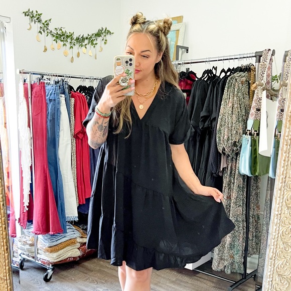 Black Babydoll Dress - Picture 2 of 8